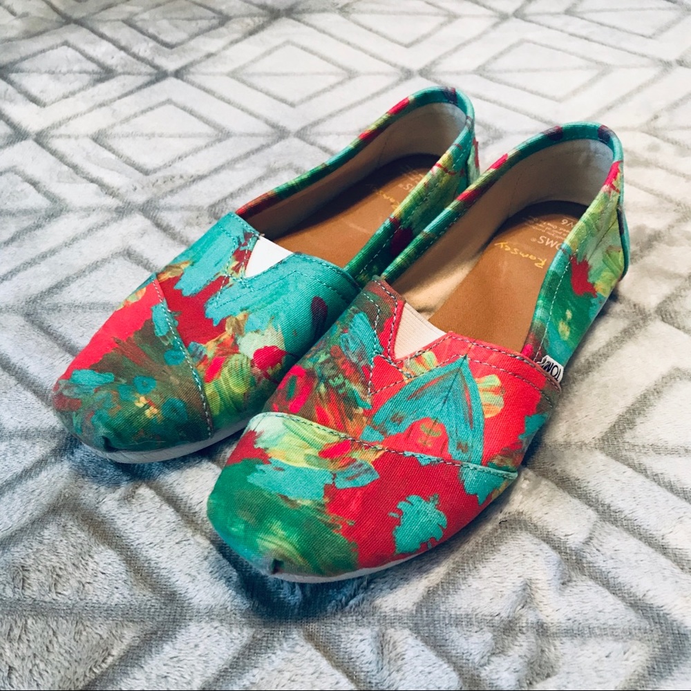 Toms Artsy Brushstroke Print Slip-Ons
